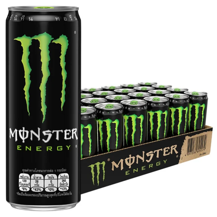 MONSTER ENERGY DRINK FLAVOR ORIGINAL 330 ml. X 24 MONSTER ENERGY DRINK FLAVOR ORIGINAL 330 ml. X 24